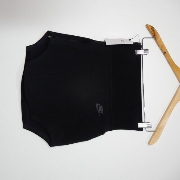 NIKE Sportswear Tech Fleece High Waist Mini SKIRT Size XS Black Stretch NEW $95 - Picture 9 of 11